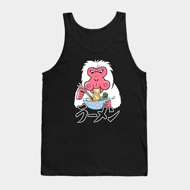 Snow Monkey Ramen Tank Top by wloem